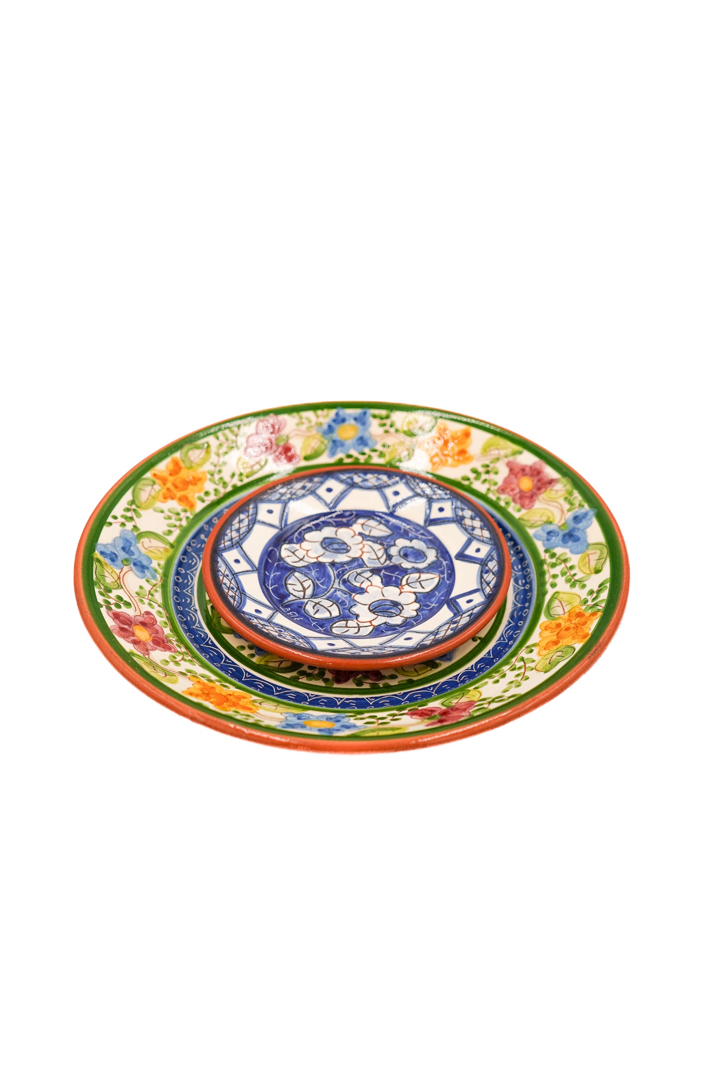 Assiette à motifs en cérmique portugaise