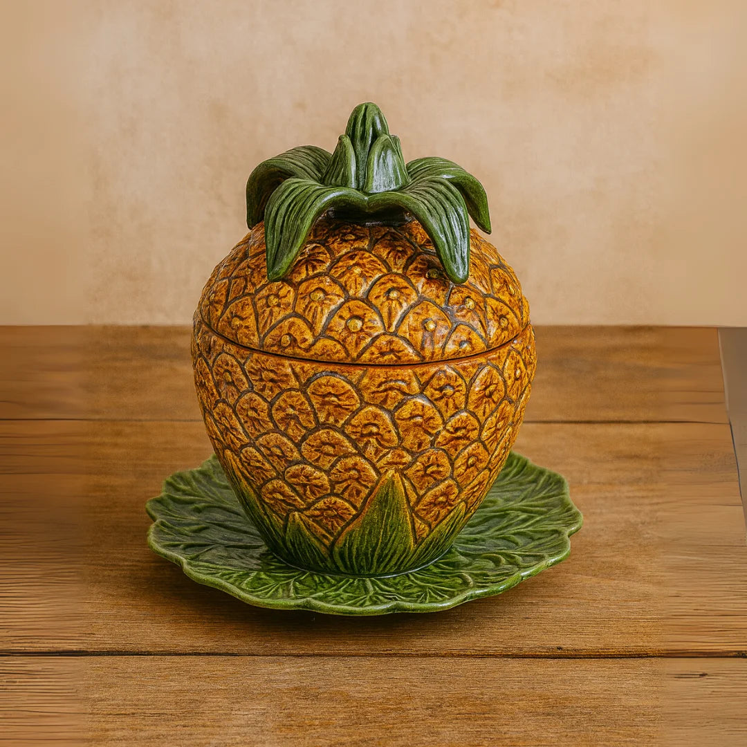 Terrine décorative Ananas avec plat