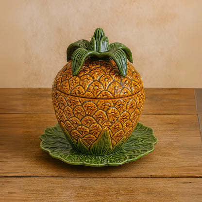 Terrine décorative Ananas avec plat