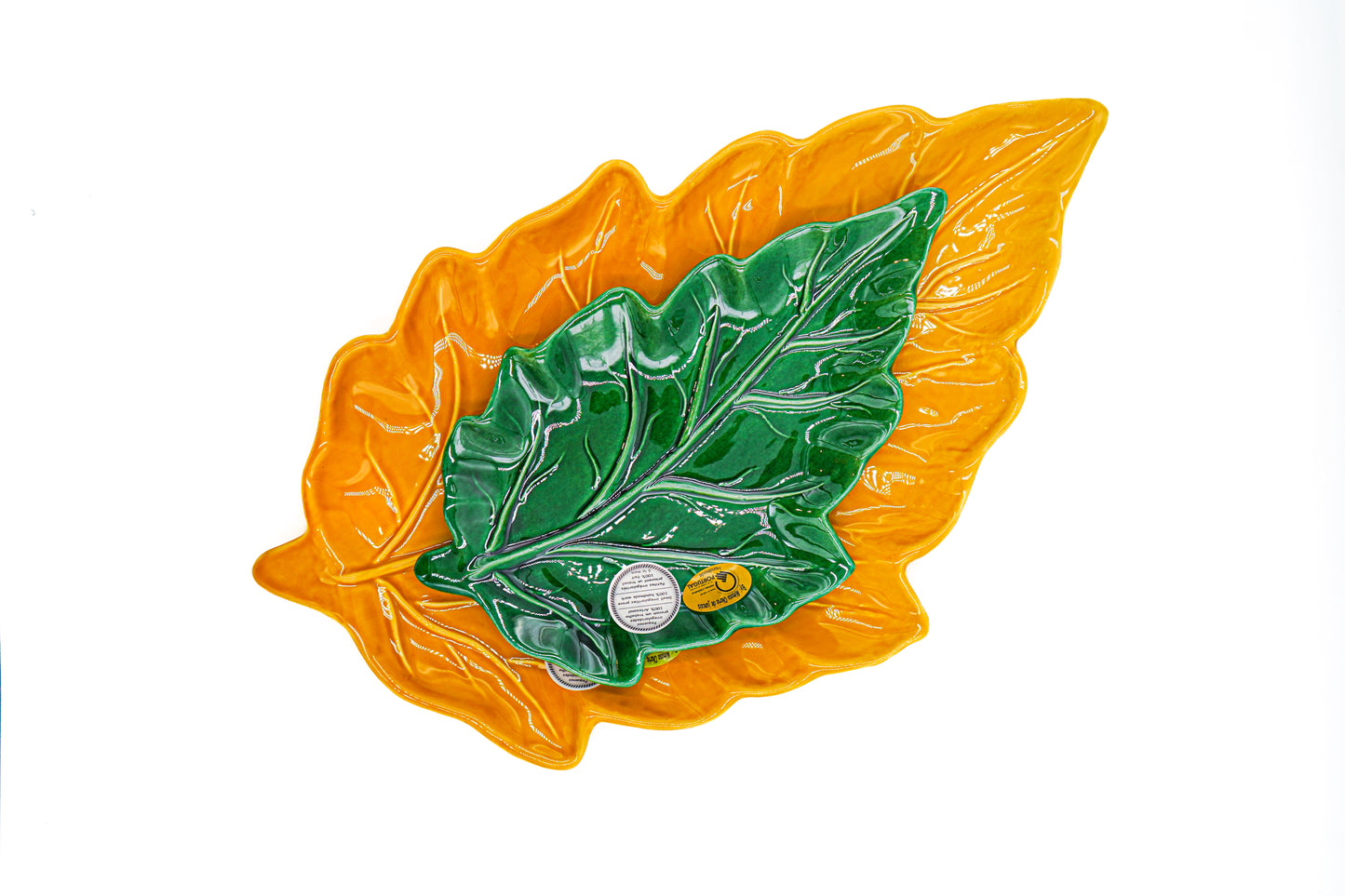 Plateau feuille en céramique portugaise