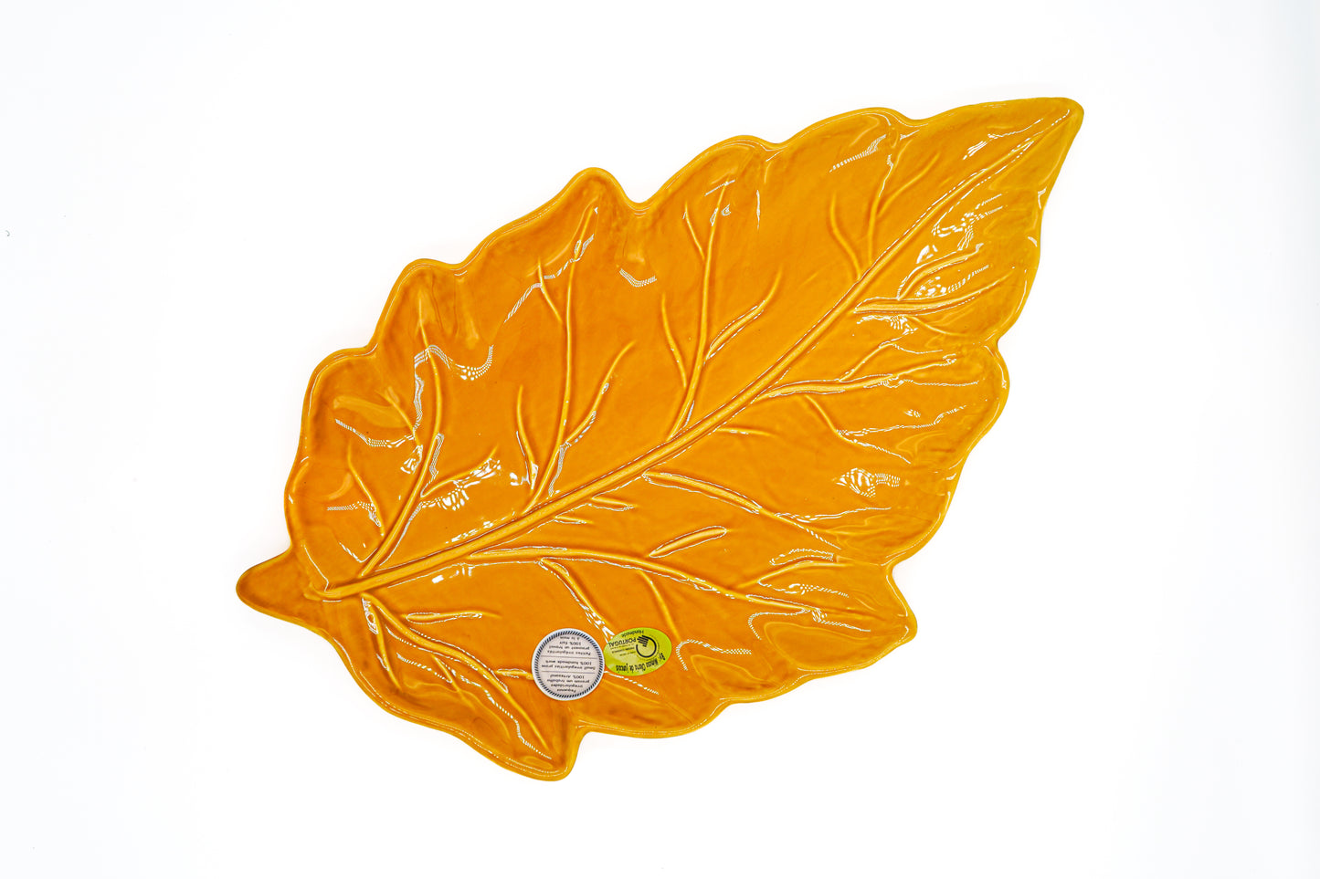 Plateau feuille en céramique portugaise