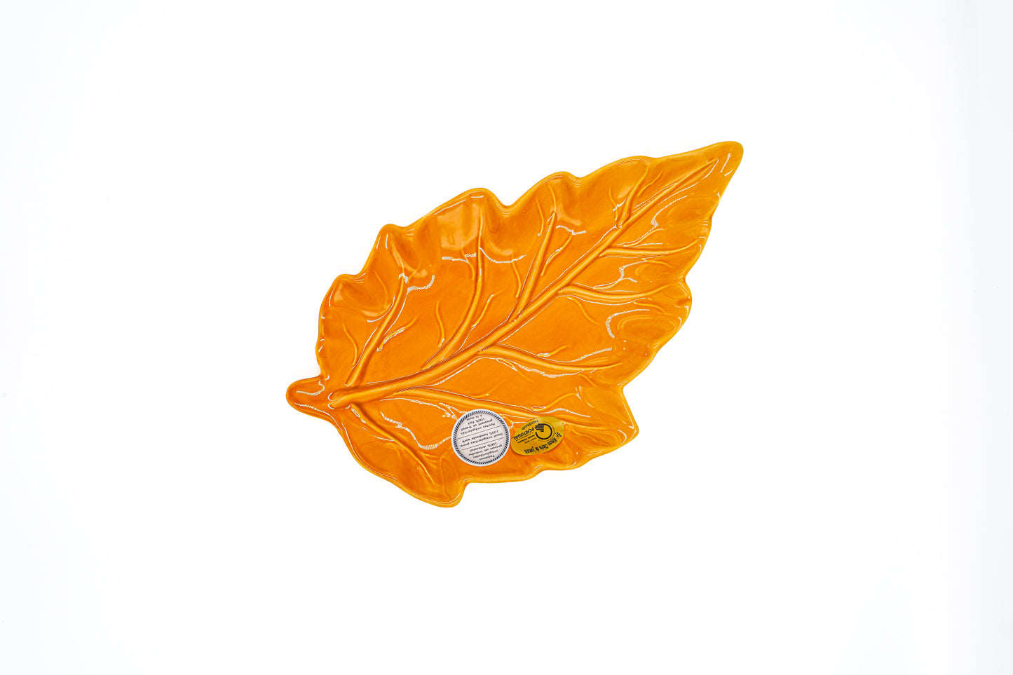 Plateau feuille en céramique portugaise