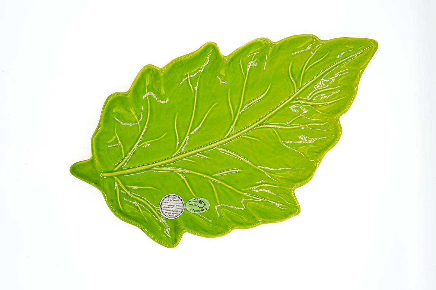 Plateau feuille en céramique portugaise