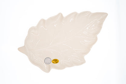 Plateau feuille en céramique portugaise