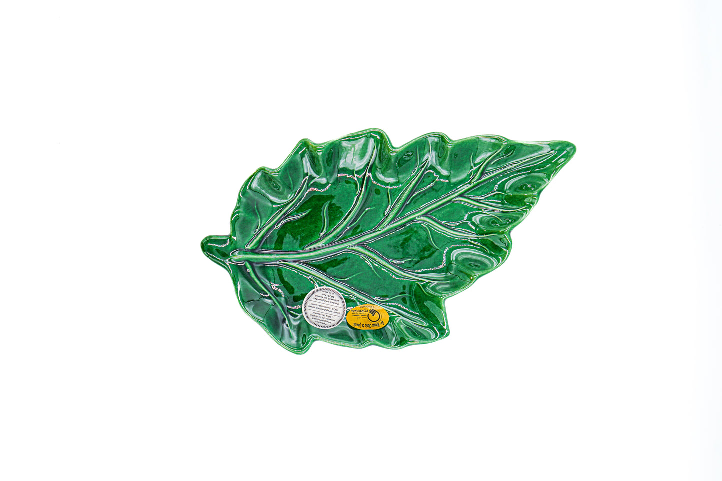 Plateau feuille en céramique portugaise