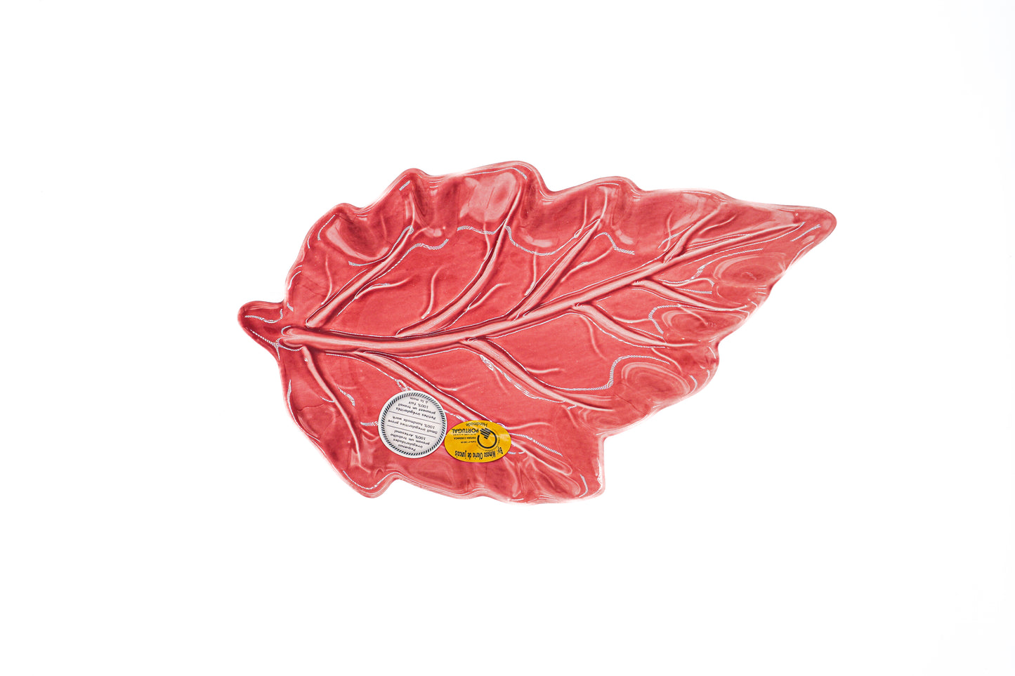 Plateau feuille en céramique portugaise