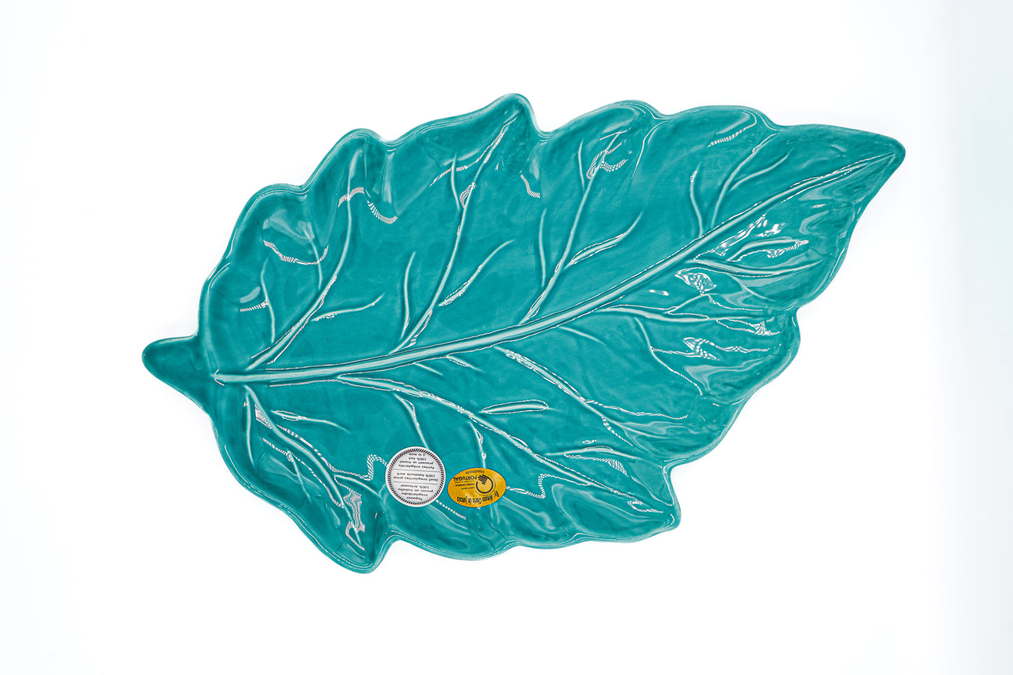 Plateau feuille en céramique portugaise