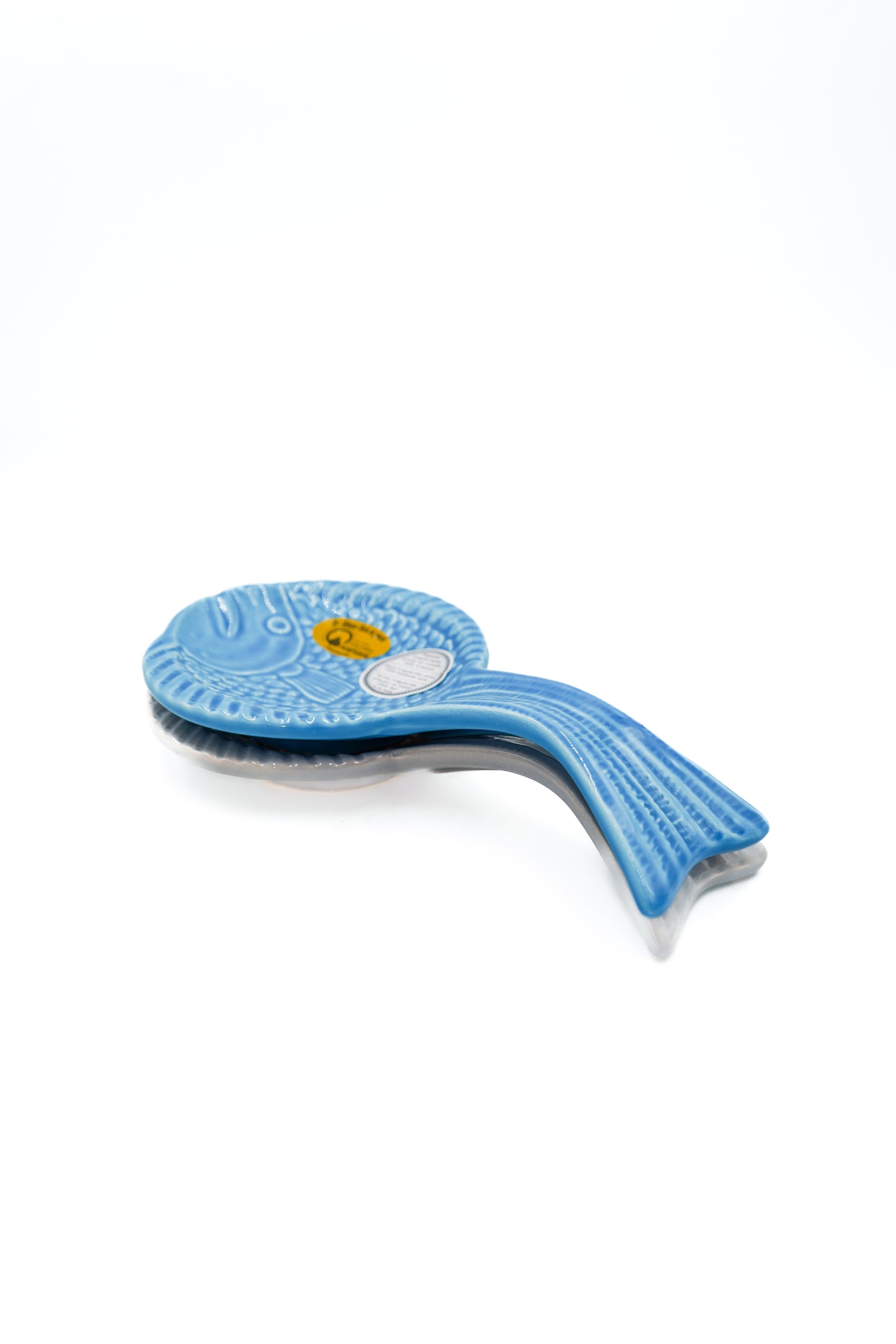 Support cuillère poisson en céramique portugaise