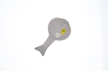 Support cuillère poisson en céramique portugaise