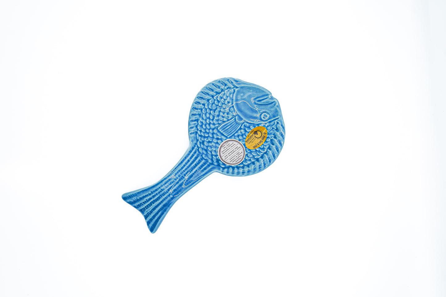 Support cuillère poisson en céramique portugaise