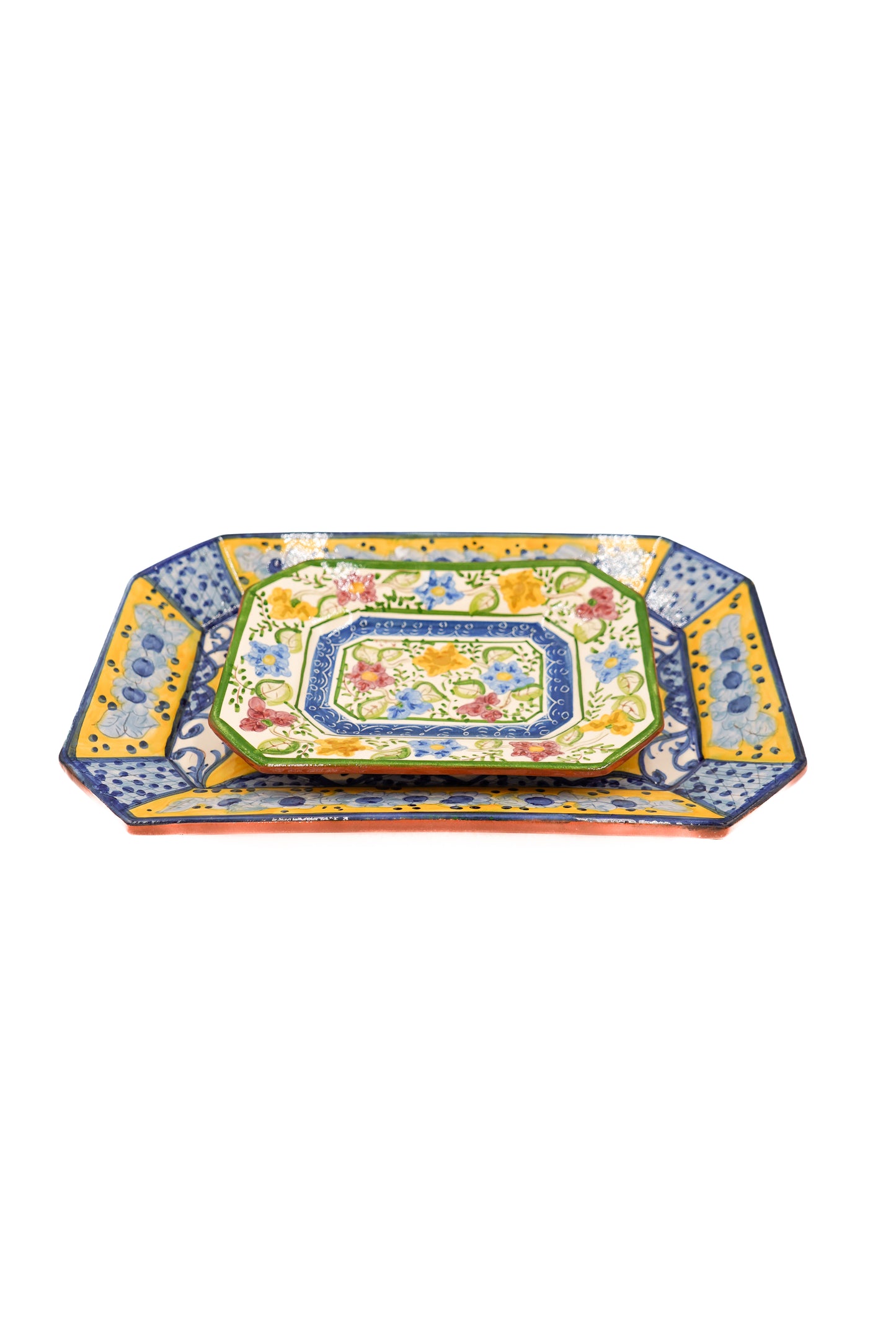 Plateau à motifs en céramique portugaise